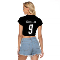 Aotearoa Rugby Custom Raglan Cropped T Shirt Maori Tribal Motifs Stripes-Sporty Style