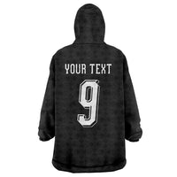 Aotearoa Rugby Custom Wearable Blanket Hoodie Maori Tribal Motifs Stripes-Sporty Style