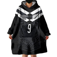 Aotearoa Rugby Custom Wearable Blanket Hoodie Maori Tribal Motifs Stripes-Sporty Style