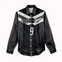 Aotearoa Rugby Custom Women Casual Shirt Maori Tribal Motifs Stripes-Sporty Style