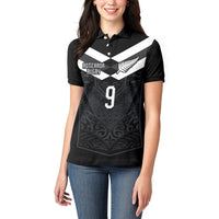 Aotearoa Rugby Custom Women Polo Shirt Maori Tribal Motifs Stripes-Sporty Style