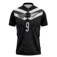Aotearoa Rugby Custom Zipper Polo Shirt Maori Tribal Motifs Stripes-Sporty Style