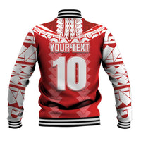 Custom Tahiti Football Polynesian Pattern Baseball Jacket