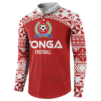 Custom Tonga Football Ngatu Tribal Tattoo Button Sweatshirt