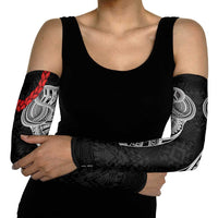 Samoan Traditional Art Tattoos Arm Sleeves Tatau Tribal Motifs with Ula Fala Black - Polynesian Pride