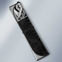 Samoan Traditional Art Tattoos Auto Sun Shade Tatau Tribal Motifs with Ula Fala Black - Polynesian Pride