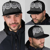Samoan Traditional Art Tattoos Mesh Trucker Cap Tatau Tribal Motifs with Ula Fala Black LT03 - Polynesian Pride