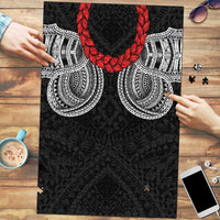 Samoan Traditional Art Tattoos Puzzle Tatau Tribal Motifs with Ula Fala Black - Polynesian Pride