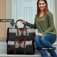 Samoan Traditional Art Tattoos Travel Bag Tatau Tribal Motifs with Ula Fala Black - Polynesian Pride