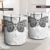 Samoan Traditional Art Tattoos Laundry Basket Tatau Tribal Motifs with Ula Nifo White - Polynesian Pride