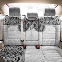 Samoan Traditional Art Tattoos Back Car Seat Cover Tatau Tribal Motifs with Ula Nifo White - Polynesian Pride