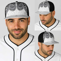 Samoan Traditional Art Tattoos Baseball Net Cap Tatau Tribal Motifs with Ula Nifo White LT03 - Polynesian Pride