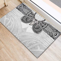 Samoan Traditional Art Tattoos Rubber Doormat Tatau Tribal Motifs with Ula Nifo White - Polynesian Pride