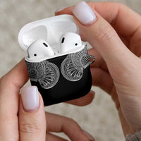 Samoan Traditional Art Tattoos AirPods Case Tatau Roman Reigns Black Color - Polynesian Pride