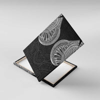 Samoan Traditional Art Tattoos Canvas Wall Art Tatau Roman Reigns Black Color LT03 With Frame Black - Polynesian Pride