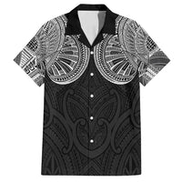 Samoan Traditional Art Tattoos Family Matching Long Sleeve Bodycon Dress and Hawaiian Shirt Tatau Roman Reigns Black Color LT03 Dad's Shirt - Short Sleeve Black - Polynesian Pride
