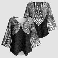 Samoan Traditional Art Tattoos Kimono Sleeve Blouse Tatau Roman Reigns Black Color - Polynesian Pride