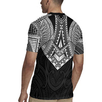Samoan Traditional Art Tattoos Rugby Jersey Tatau Roman Reigns Black Color - Polynesian Pride