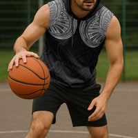 Samoan Traditional Art Tattoos Sleeveless Hoodie Tatau Roman Reigns Black Color - Polynesian Pride