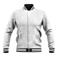 Samoan Traditional Art Tattoos Baseball Jacket Tatau Roman Reigns White Color - Polynesian Pride
