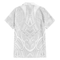 Samoan Traditional Art Tattoos Family Matching Long Sleeve Bodycon Dress and Hawaiian Shirt Tatau Roman Reigns White Color - Polynesian Pride