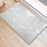Samoan Traditional Art Tattoos Rubber Doormat Tatau Roman Reigns White Color - Polynesian Pride