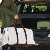 Samoan Traditional Art Tattoos Travel Bag Tatau Roman Reigns White Color - Polynesian Pride