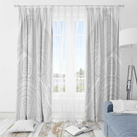 Samoan Traditional Art Tattoos Window Curtain Tatau Roman Reigns White Color - Polynesian Pride