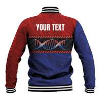 Personalised Samoan DNA-Proud of Samoa Baseball Jacket Polynesian Patterns - Polynesian Pride