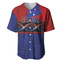 Personalised Samoan DNA-Proud of Samoa Baseball Jersey Polynesian Patterns - Polynesian Pride