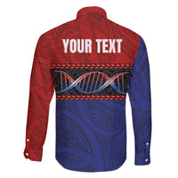 Personalised Samoan DNA-Proud of Samoa Family Matching Off Shoulder Maxi Dress and Hawaiian Shirt Polynesian Patterns LT03 - Polynesian Pride