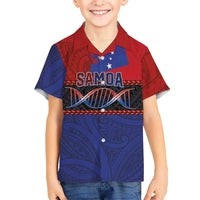 Personalised Samoan DNA-Proud of Samoa Family Matching Short Sleeve Bodycon Dress and Hawaiian Shirt Polynesian Patterns LT03 Son's Shirt Multicolor - Polynesian Pride