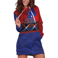 Personalised Samoan DNA-Proud of Samoa Hoodie Dress Polynesian Patterns - Polynesian Pride