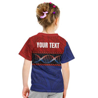 Personalised Samoan DNA-Proud of Samoa Kid T Shirt Polynesian Patterns - Polynesian Pride