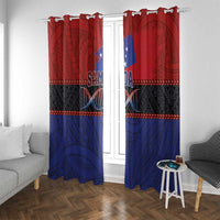 Samoan DNA-Proud of Samoa Window Curtain Polynesian Patterns - Polynesian Pride