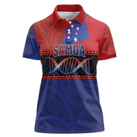Personalised Samoan DNA-Proud of Samoa Women Polo Shirt Polynesian Patterns LT03 Female Multicolor - Polynesian Pride