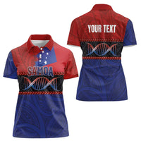 Personalised Samoan DNA-Proud of Samoa Women Polo Shirt Polynesian Patterns LT03 - Polynesian Pride