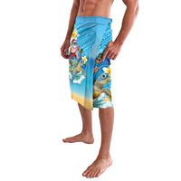 Polynesian Merry Christmas Lavalava Funny Santa with Sea Turtle Beach Plumeria - Polynesian Pride