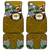 Hawaii James Campbell High School Car Mats Kakau Pattern Gold Color Version LT03 Gold - Polynesian Pride