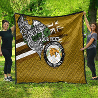 Hawaii James Campbell High School Quilt Kakau Pattern Gold Color Version LT03 - Polynesian Pride