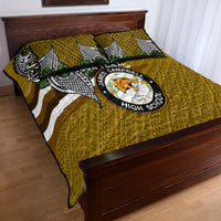 Hawaii James Campbell High School Quilt Bed Set Kakau Pattern Gold Color Version LT03 - Polynesian Pride