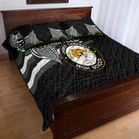 Hawaii James Campbell High School Quilt Bed Set Kakau Pattern Black Version LT03 - Polynesian Pride