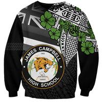 Hawaii James Campbell High School Sweatshirt Kakau Pattern Black Version LT03 Unisex Black - Polynesian Pride