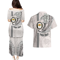 Custom Hawaii James Campbell High School Couples Matching Puletasi Dress and Hawaiian Shirt Tribal Kakau Pattern LT03 - Polynesian Pride
