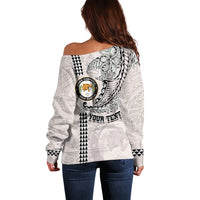 Custom Hawaii James Campbell High School Off Shoulder Sweater Tribal Kakau Pattern LT03 - Polynesian Pride