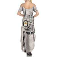 Custom Hawaii James Campbell High School Summer Maxi Dress Tribal Kakau Pattern LT03 - Polynesian Pride