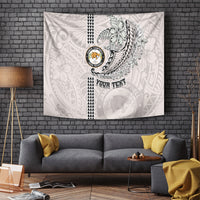 Custom Hawaii James Campbell High School Tapestry Tribal Kakau Pattern LT03 White - Polynesian Pride