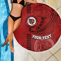 Hawaii Kahuku High & Intermediate School Beach Blanket Tribal Kakau Pattern LT03 - Polynesian Pride