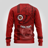 Hawaii Kahuku High & Intermediate School Ugly Christmas Sweater Tribal Kakau Pattern LT03 - Polynesian Pride
