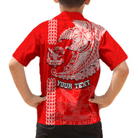 Hawaii Kalani High School Family Matching Off Shoulder Maxi Dress and Hawaiian Shirt Tribal Kakau Pattern LT03 - Polynesian Pride